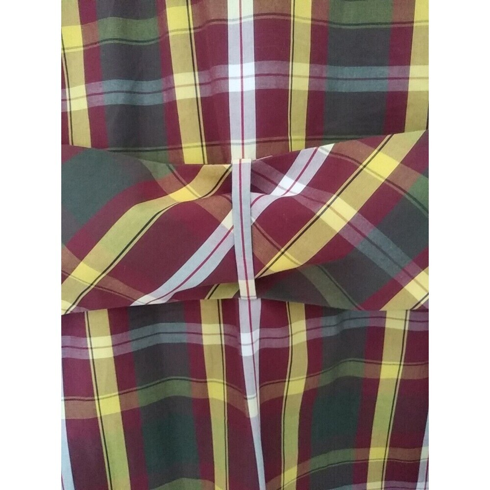 TRA MAD RKE Plaid L/S Cotton Belted Dress Pockets Buttons Vintage FINAL - Picture 9 of 16